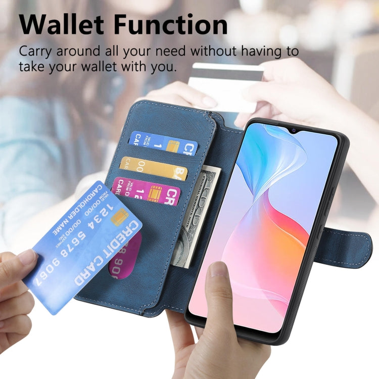 For vivo Y21s / Y32 / Y21T / Y3T CaseNeo MagSafe RFID Anti-theft Retro Leather Phone Case(Blue)