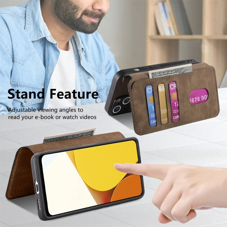 For vivo Y35 5G CaseNeo MagSafe RFID Anti-theft Retro Leather Phone Case(Brown)