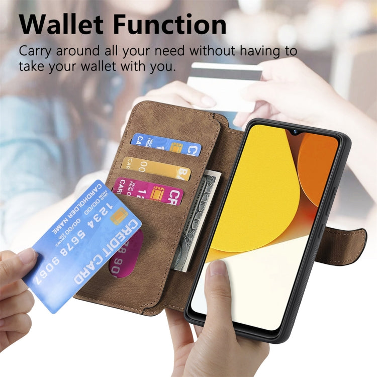 For vivo Y35 5G CaseNeo MagSafe RFID Anti-theft Retro Leather Phone Case(Brown)