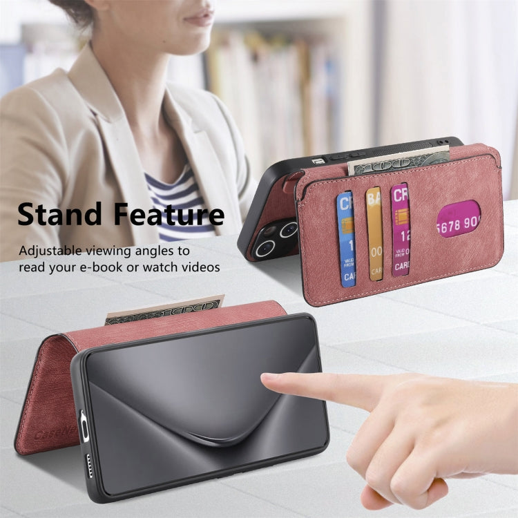 For Huawei Pura 70 CaseNeo MagSafe RFID Anti-theft Retro Leather Phone Case(Pink)