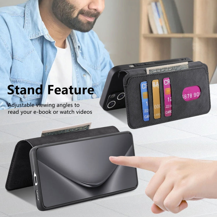 For Huawei Pura 70 Ultra CaseNeo MagSafe RFID Anti-theft Retro Leather Phone Case(Black)