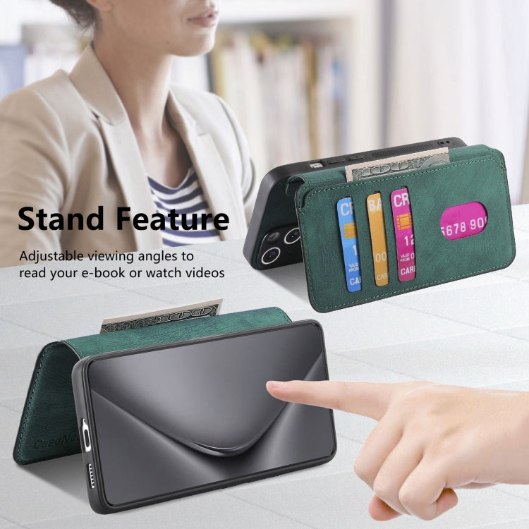 For Huawei Pura 70 Ultra CaseNeo MagSafe RFID Anti-theft Retro Leather Phone Case(Green)