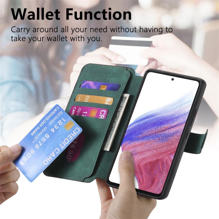 For Huawei nova 12 / 13 CaseNeo MagSafe RFID Anti-theft Retro Leather Phone Case(Green)