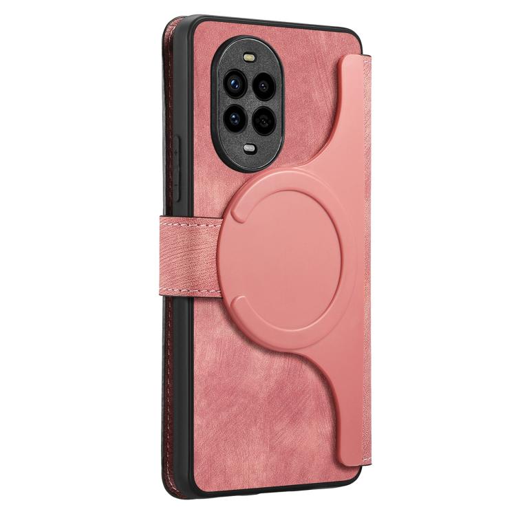 For Huawei nova 13 Pro CaseNeo MagSafe RFID Anti-theft Retro Leather Phone Case(Pink)