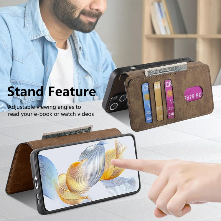 For Honor 90 CaseNeo MagSafe RFID Anti-theft Retro Leather Phone Case(Brown)