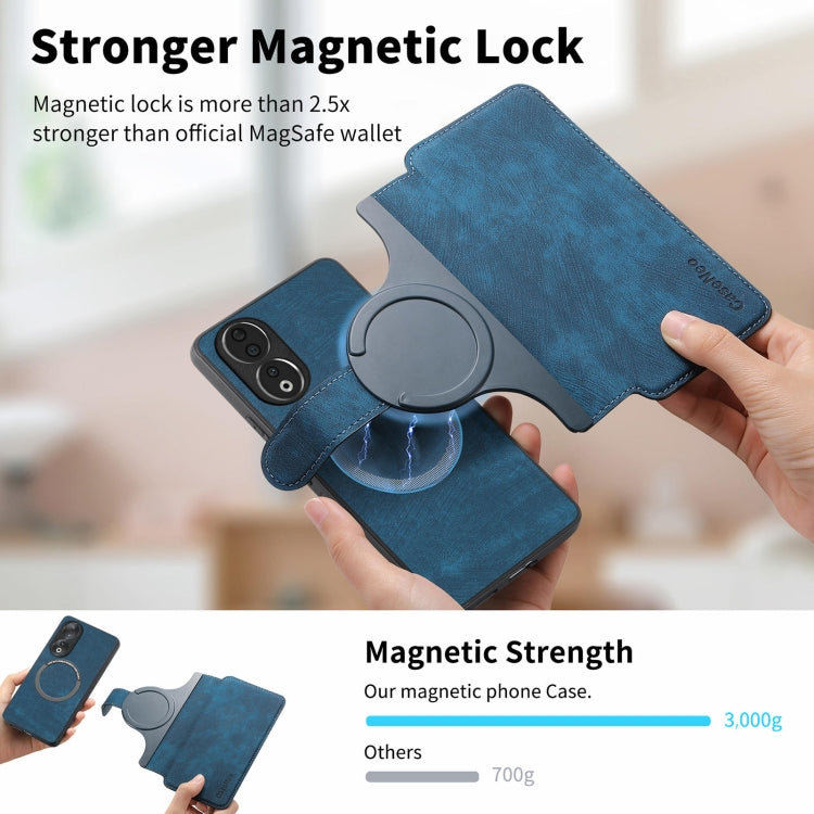 For Honor 90 CaseNeo MagSafe RFID Anti-theft Retro Leather Phone Case(Blue)