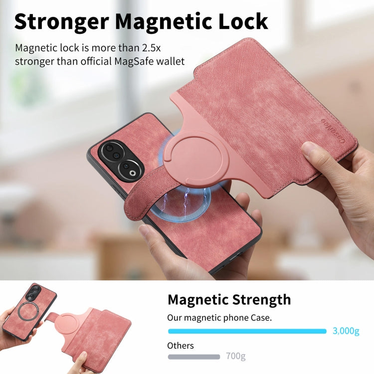 For Honor 90 CaseNeo MagSafe RFID Anti-theft Retro Leather Phone Case(Pink)