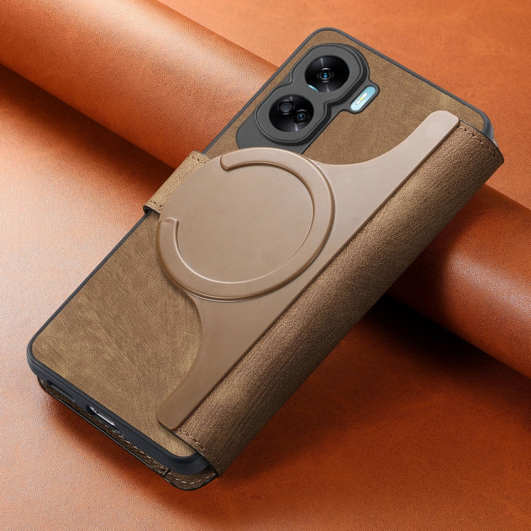 For Honor 90 Lite CaseNeo MagSafe RFID Anti-theft Retro Leather Phone Case(Brown)