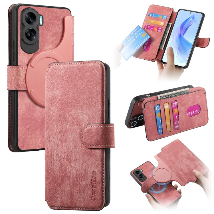 For Honor 90 Lite CaseNeo MagSafe RFID Anti-theft Retro Leather Phone Case(Pink)