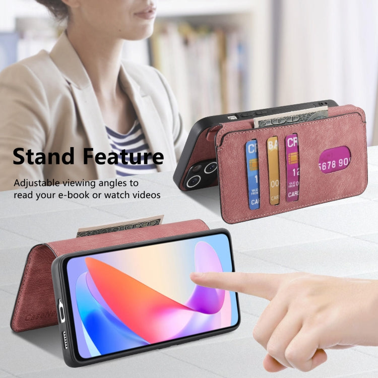 For Honor X6a CaseNeo MagSafe RFID Anti-theft Retro Leather Phone Case(Pink)