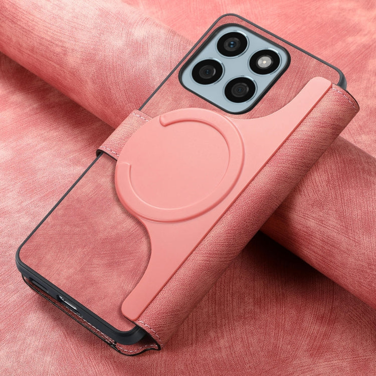 For Honor X8b CaseNeo MagSafe RFID Anti-theft Retro Leather Phone Case(Pink)