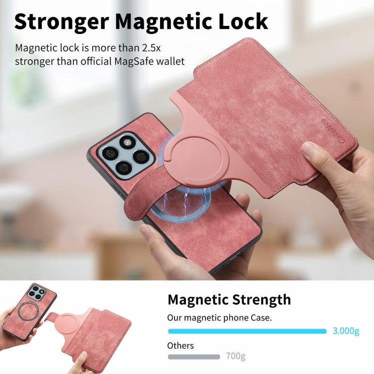For Honor X8b CaseNeo MagSafe RFID Anti-theft Retro Leather Phone Case(Pink)