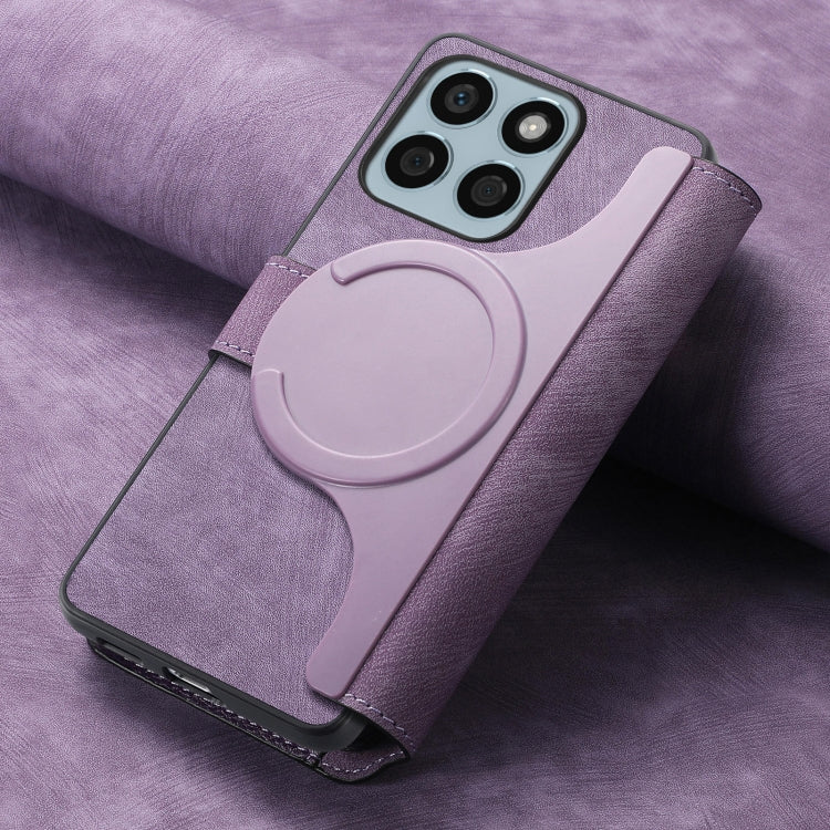 For Honor X8b CaseNeo MagSafe RFID Anti-theft Retro Leather Phone Case(Purple)