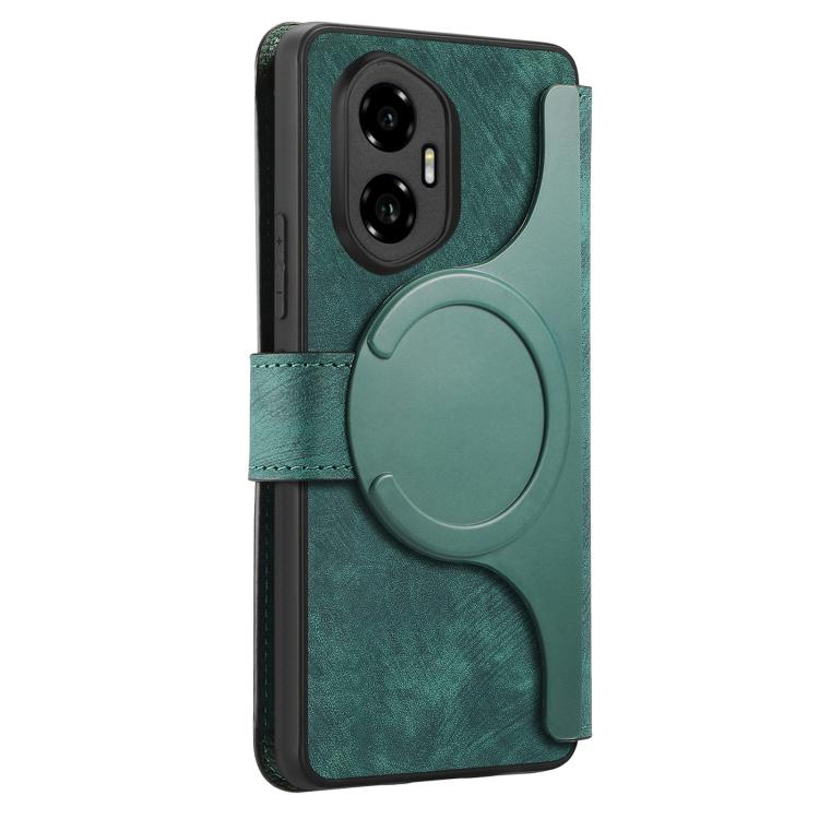 For Honor 300 CaseNeo MagSafe RFID Anti-theft Retro Leather Phone Case(Green)