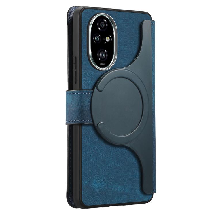 For Honor 200 Pro CaseNeo MagSafe RFID Anti-theft Retro Leather Phone Case(Blue)