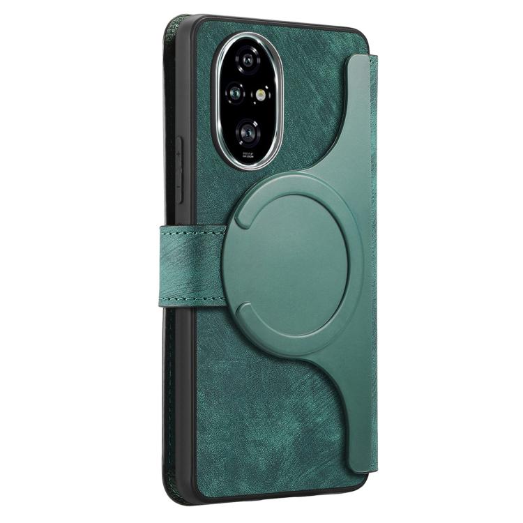 For Honor 200 Pro CaseNeo MagSafe RFID Anti-theft Retro Leather Phone Case(Green)
