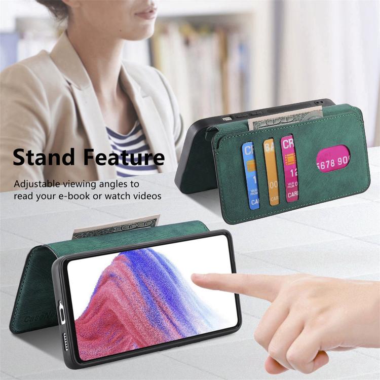 For Honor 200 Pro CaseNeo MagSafe RFID Anti-theft Retro Leather Phone Case(Green)