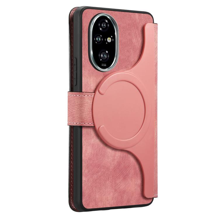 For Honor 200 Pro CaseNeo MagSafe RFID Anti-theft Retro Leather Phone Case(Pink)