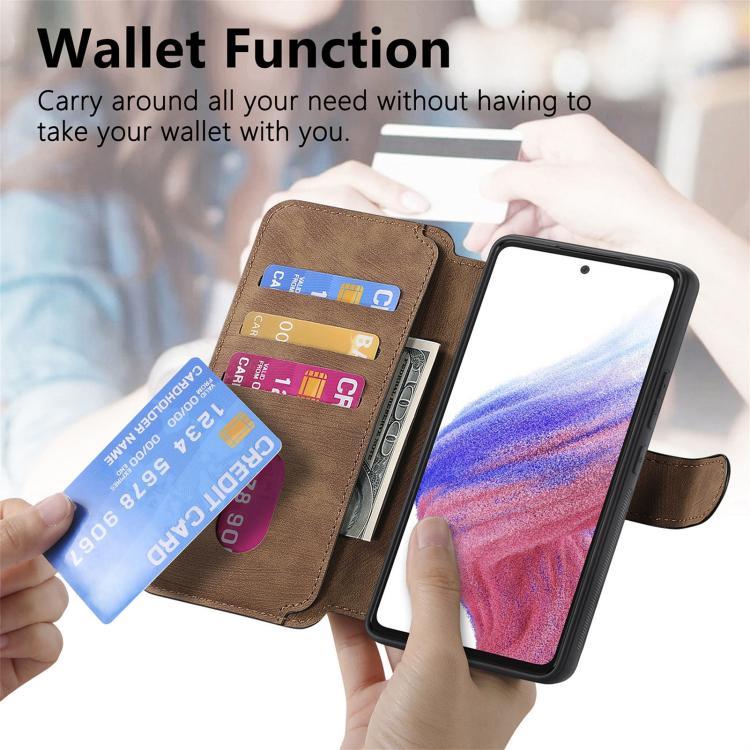 For Honor X6b CaseNeo MagSafe RFID Anti-theft Retro Leather Phone Case(Brown)