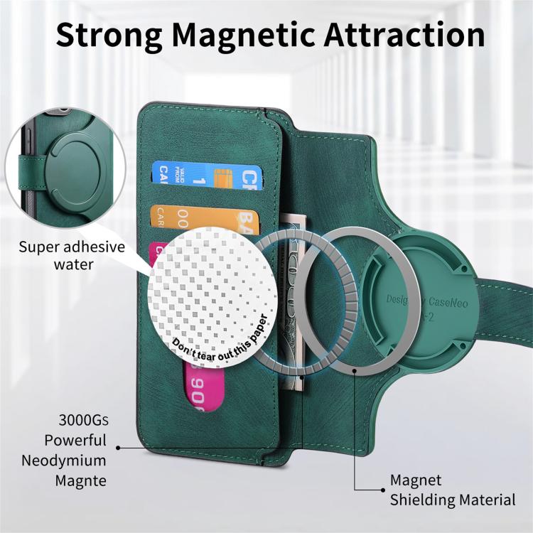 For Honor X6b CaseNeo MagSafe RFID Anti-theft Retro Leather Phone Case(Green)