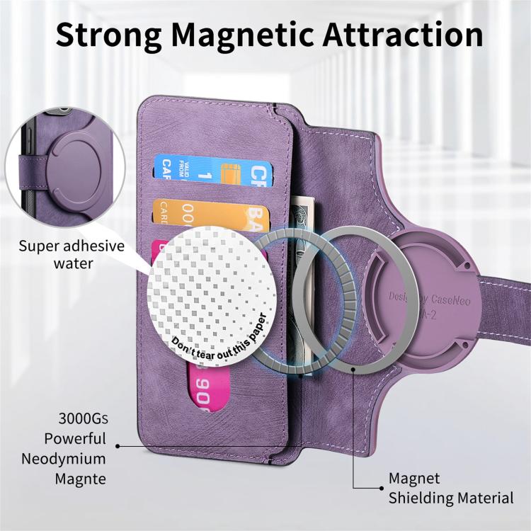 For Honor X6b CaseNeo MagSafe RFID Anti-theft Retro Leather Phone Case(Purple)