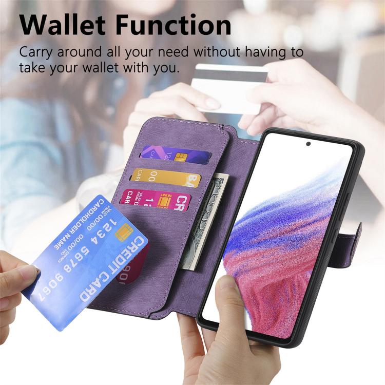 For Honor X6b CaseNeo MagSafe RFID Anti-theft Retro Leather Phone Case(Purple)