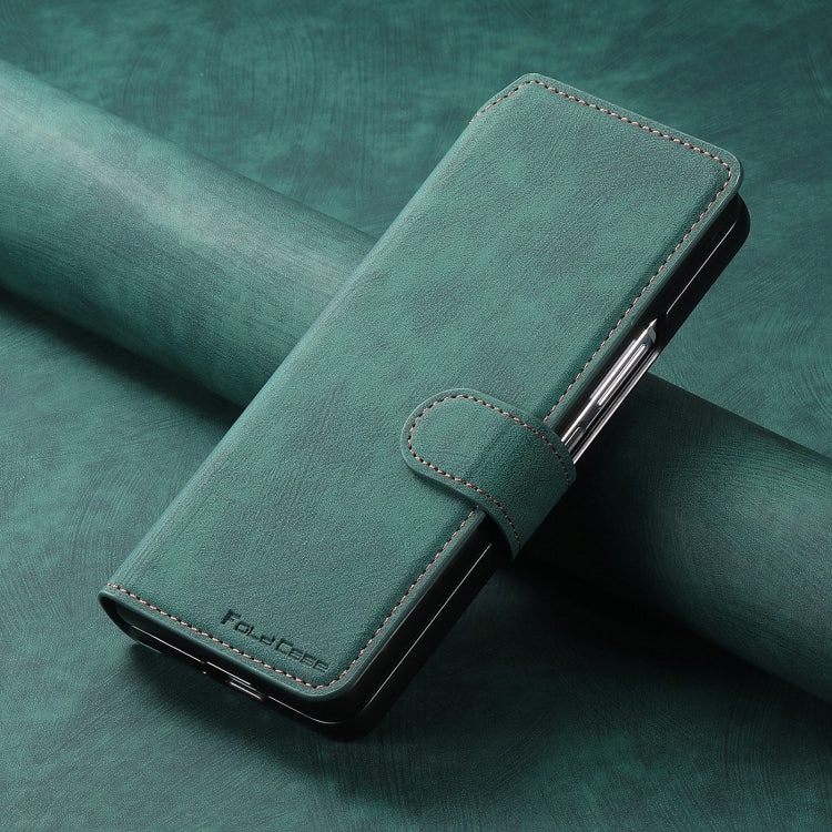 For Samsung Galaxy Z Fold6 CaseNeo MagSafe RFID Anti-theft Retro Leather Phone Case(Green)