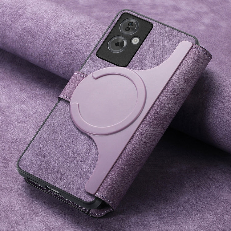 For OPPO A79 5G / A2 5G CaseNeo MagSafe RFID Anti-theft Retro Leather Phone Case(Purple)