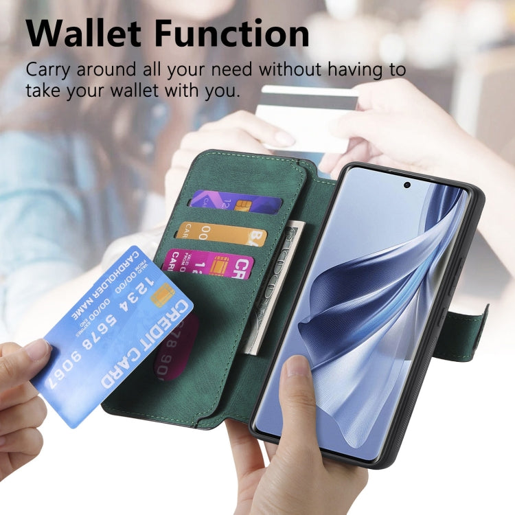 For OPPO Reno10 5G Global CaseNeo MagSafe RFID Anti-theft Retro Leather Phone Case(Green)