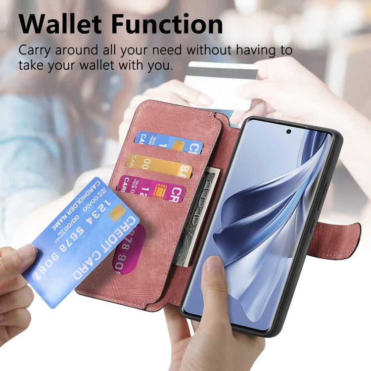 For OPPO Reno10 5G Global CaseNeo MagSafe RFID Anti-theft Retro Leather Phone Case(Pink)