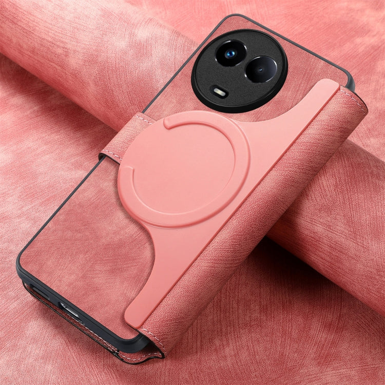 For Realme 11 5G Global / 11X CaseNeo MagSafe RFID Anti-theft Retro Leather Phone Case(Pink)