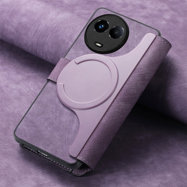 For Realme 11 5G Global / 11X CaseNeo MagSafe RFID Anti-theft Retro Leather Phone Case(Purple)