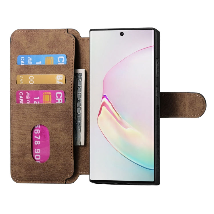 For Samsung Galaxy Note10 CaseNeo MagSafe RFID Anti-theft Retro Leather Phone Case(Brown)