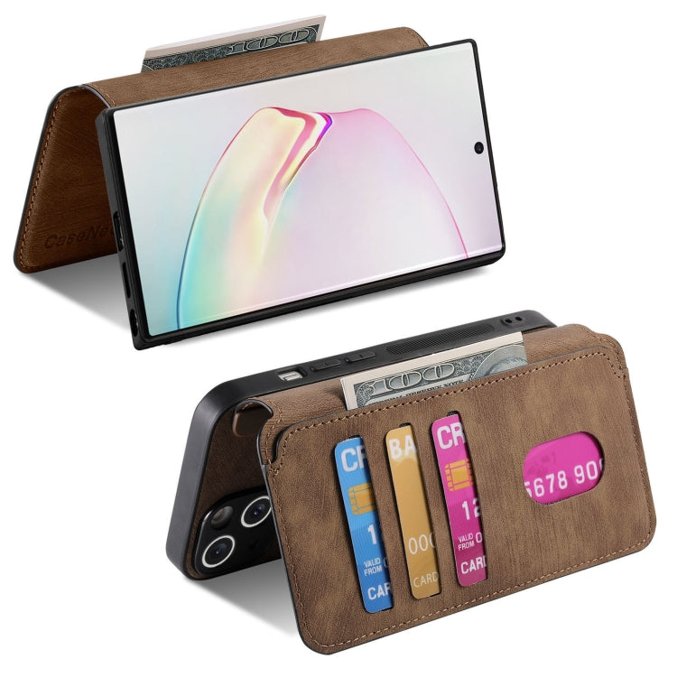 For Samsung Galaxy Note10 CaseNeo MagSafe RFID Anti-theft Retro Leather Phone Case(Brown)