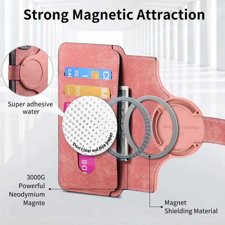 For Samsung Galaxy Note10 CaseNeo MagSafe RFID Anti-theft Retro Leather Phone Case(Pink)