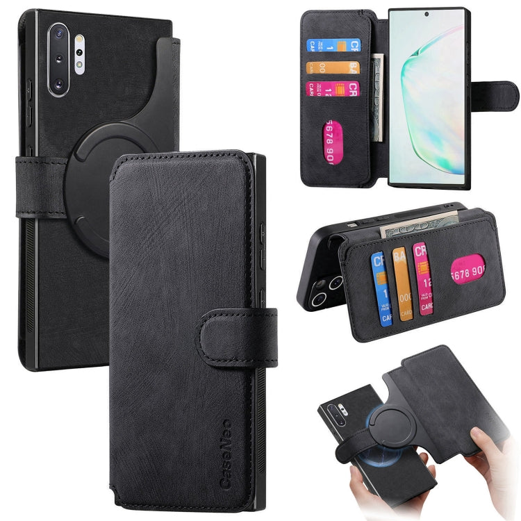 For Samsung Galaxy Note10+ CaseNeo MagSafe RFID Anti-theft Retro Leather Phone Case(Black)