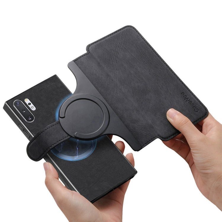 For Samsung Galaxy Note10+ CaseNeo MagSafe RFID Anti-theft Retro Leather Phone Case(Black)