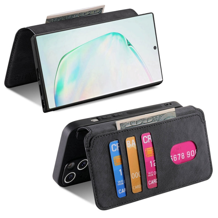 For Samsung Galaxy Note10+ CaseNeo MagSafe RFID Anti-theft Retro Leather Phone Case(Black)