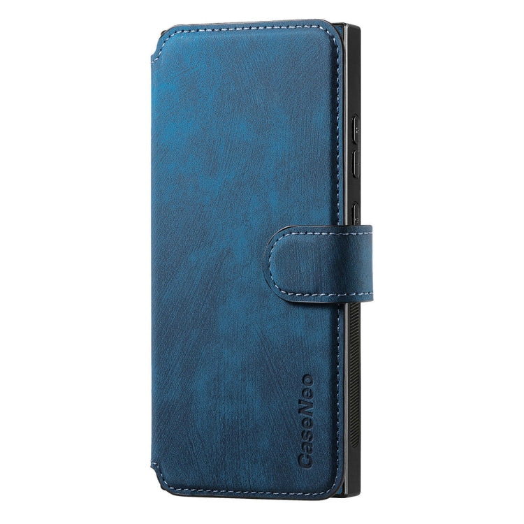 For Samsung Galaxy Note10+ CaseNeo MagSafe RFID Anti-theft Retro Leather Phone Case(Blue)