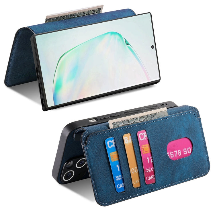 For Samsung Galaxy Note10+ CaseNeo MagSafe RFID Anti-theft Retro Leather Phone Case(Blue)