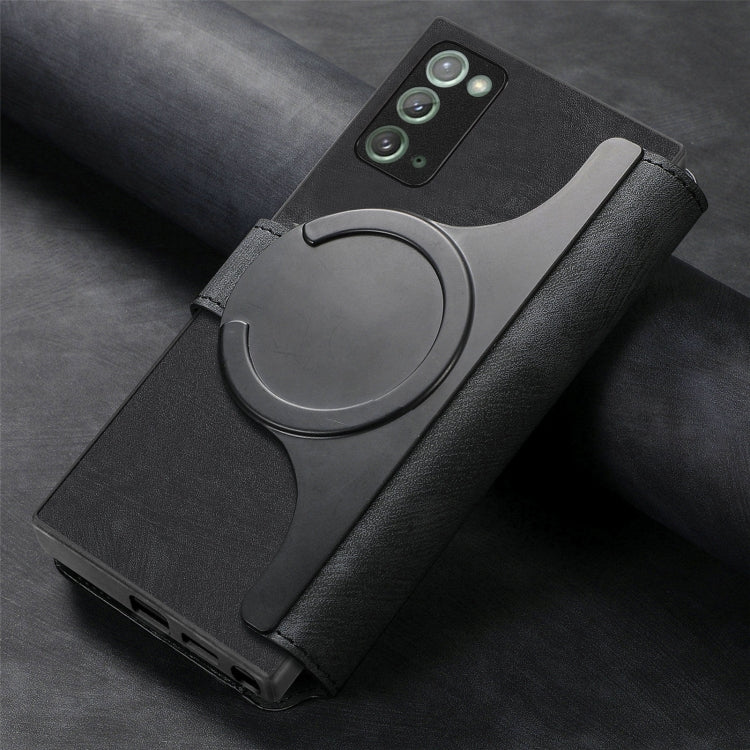 For Samsung Galaxy Note20 CaseNeo MagSafe RFID Anti-theft Retro Leather Phone Case(Black)