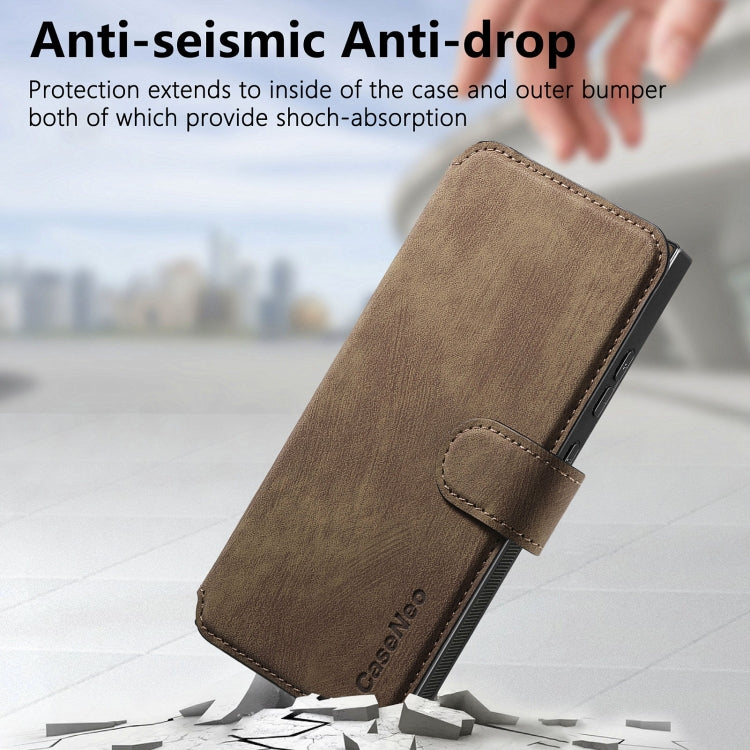 For Samsung Galaxy Note20 CaseNeo MagSafe RFID Anti-theft Retro Leather Phone Case(Brown)