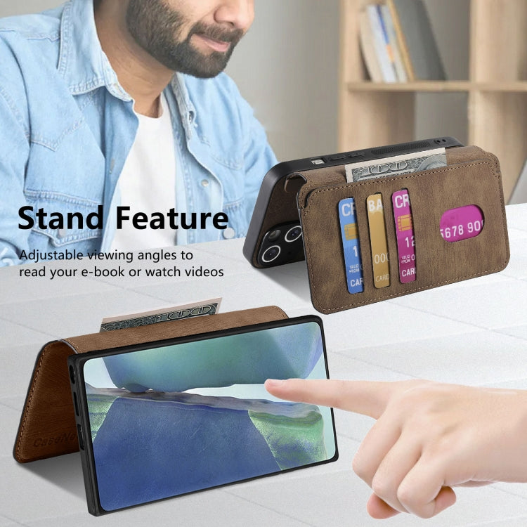 For Samsung Galaxy Note20 CaseNeo MagSafe RFID Anti-theft Retro Leather Phone Case(Brown)