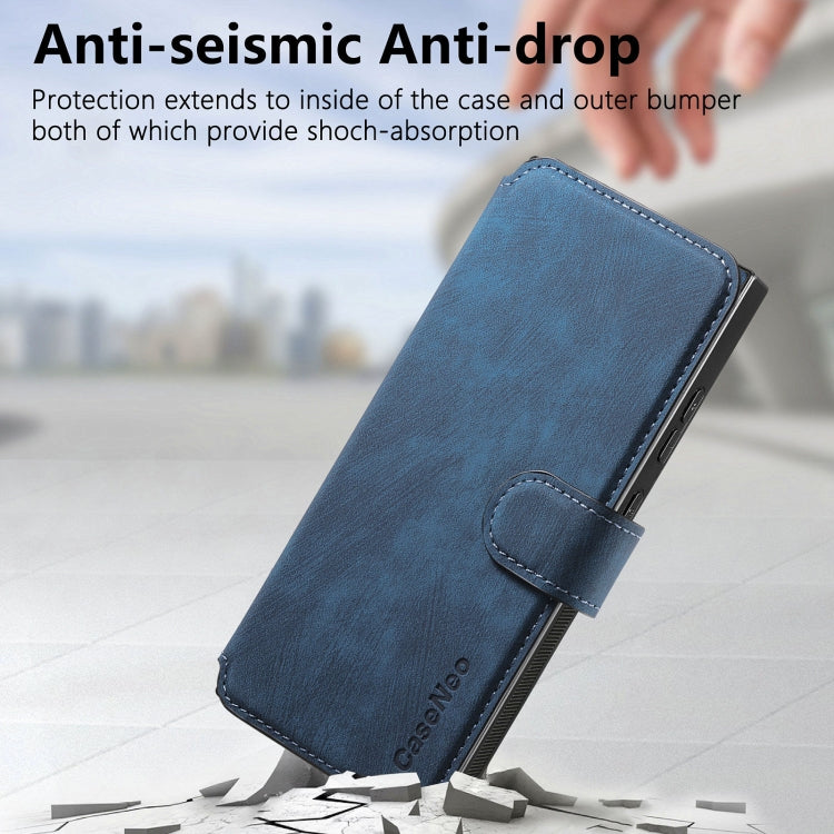 For Samsung Galaxy Note20 CaseNeo MagSafe RFID Anti-theft Retro Leather Phone Case(Blue)