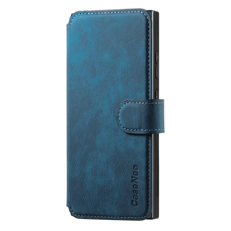 For Samsung Galaxy Note20 Ultra CaseNeo MagSafe RFID Anti-theft Retro Leather Phone Case(Blue)