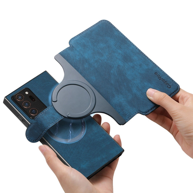 For Samsung Galaxy Note20 Ultra CaseNeo MagSafe RFID Anti-theft Retro Leather Phone Case(Blue)