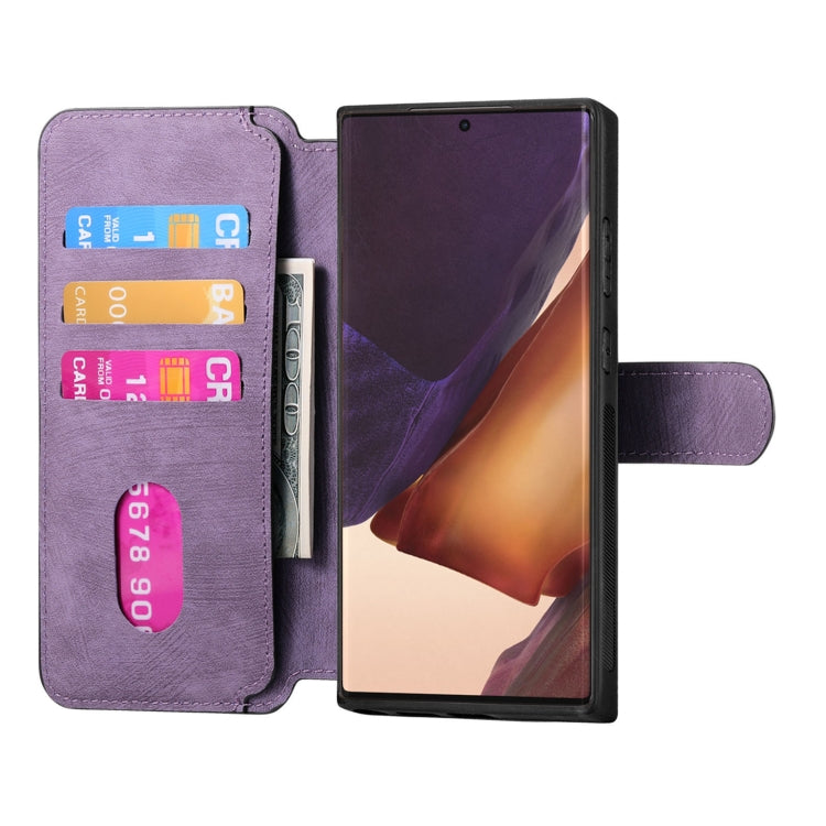 For Samsung Galaxy Note20 Ultra CaseNeo MagSafe RFID Anti-theft Retro Leather Phone Case(Purple)