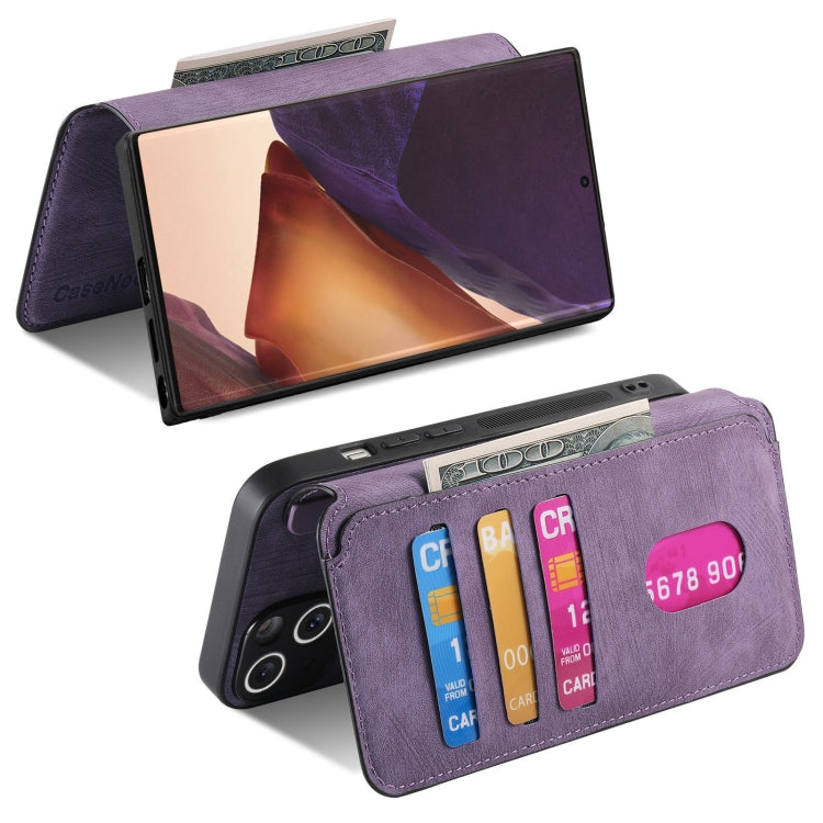 For Samsung Galaxy Note20 Ultra CaseNeo MagSafe RFID Anti-theft Retro Leather Phone Case(Purple)