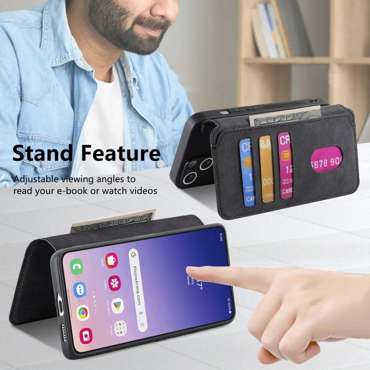 For Samsung Galaxy S24 5G CaseNeo MagSafe RFID Anti-theft Retro Leather Phone Case(Black)