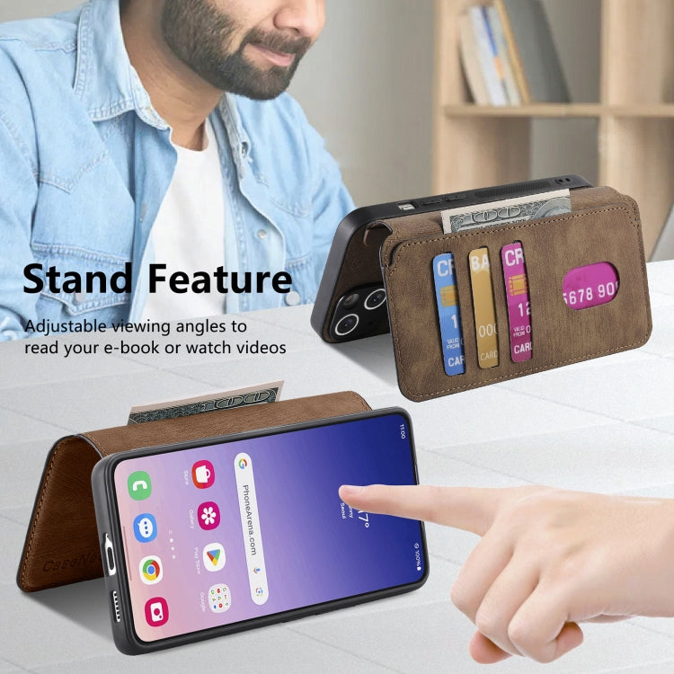 For Samsung Galaxy S23 FE 5G CaseNeo MagSafe RFID Anti-theft Retro Leather Phone Case(Brown)